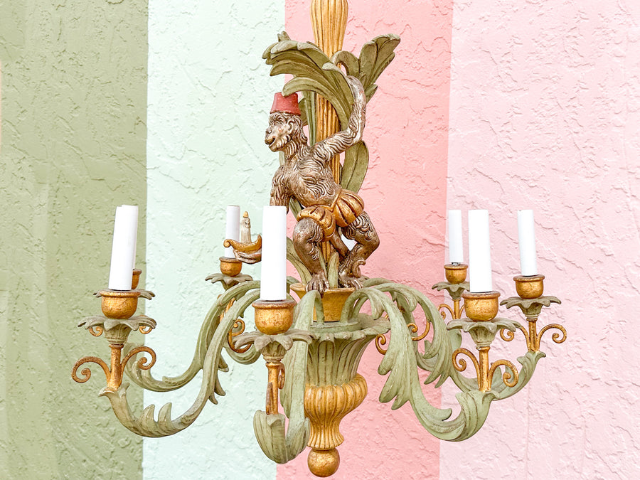 Whimsical Monkey Chandelier