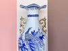 Blue and White Peacock Vase