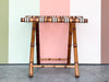 Folding Faux Bamboo Luggage Rack