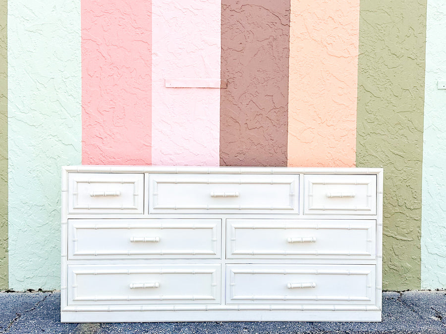 Faux Bamboo Dresser