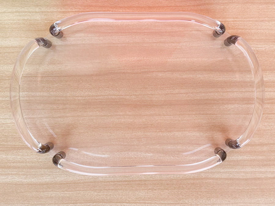 Lucite and Chrome Tray