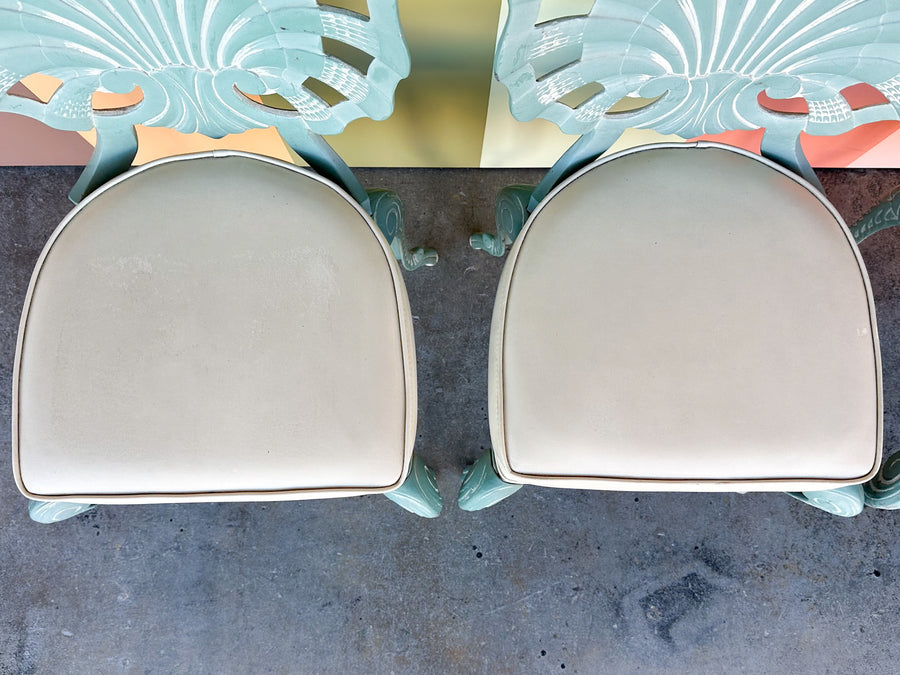 Palm Beach Chic Grotto Shell Back Outdoor Dining Set