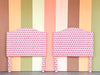 Pair of Roller Rabbit Upholstered Twin Headboards