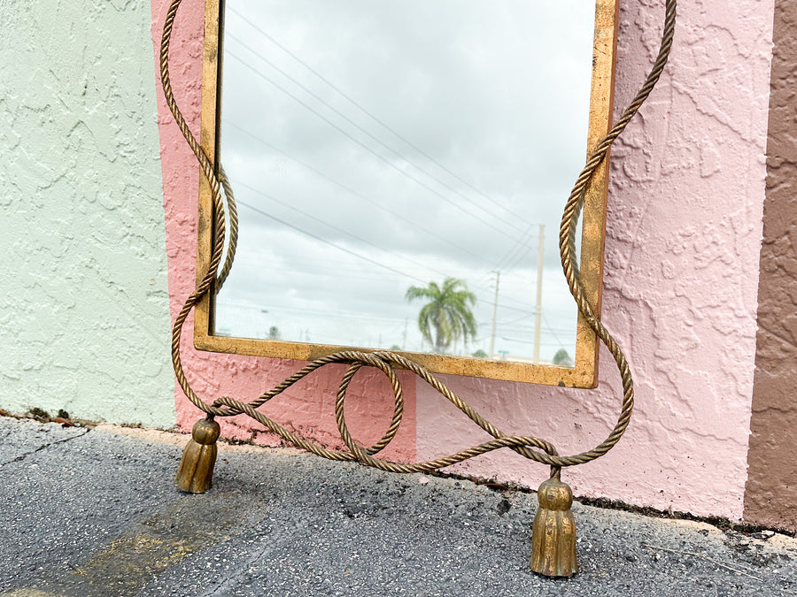 Italian Metal Rope and Tassel Mirror
