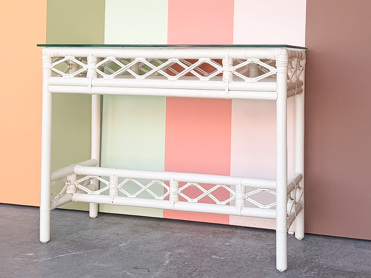 Ficks Reed Rattan Console