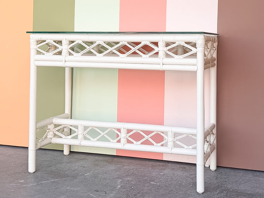 Ficks Reed Rattan Console
