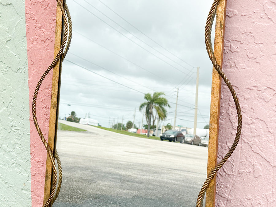 Italian Metal Rope and Tassel Mirror