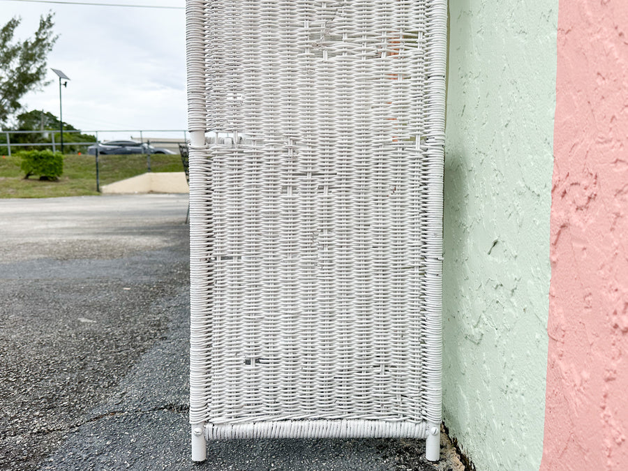 Pair of Moroccan Style Wicker Etageres