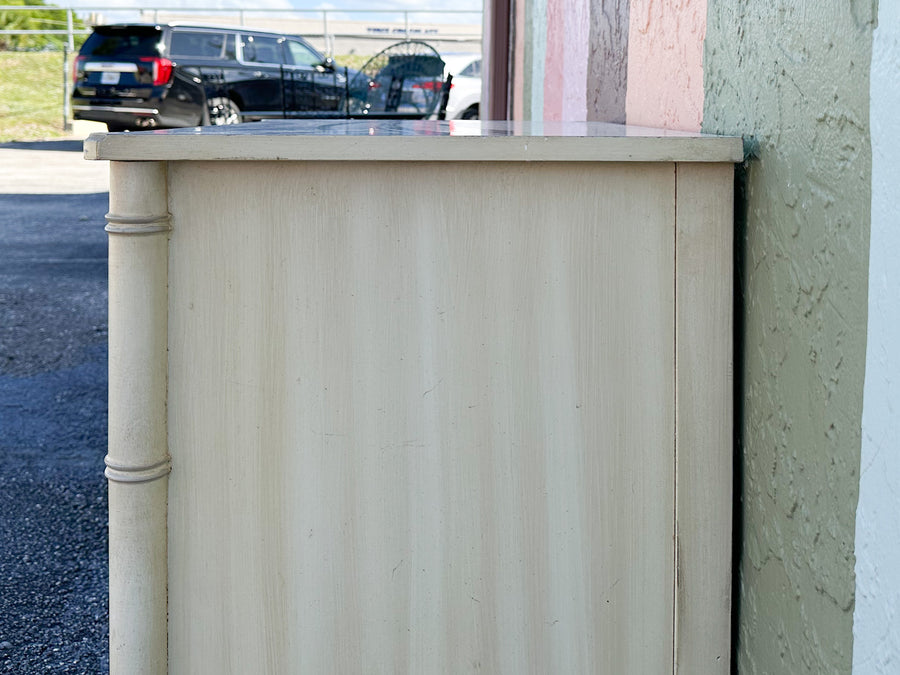 Faux Bamboo Oversized Nightstand