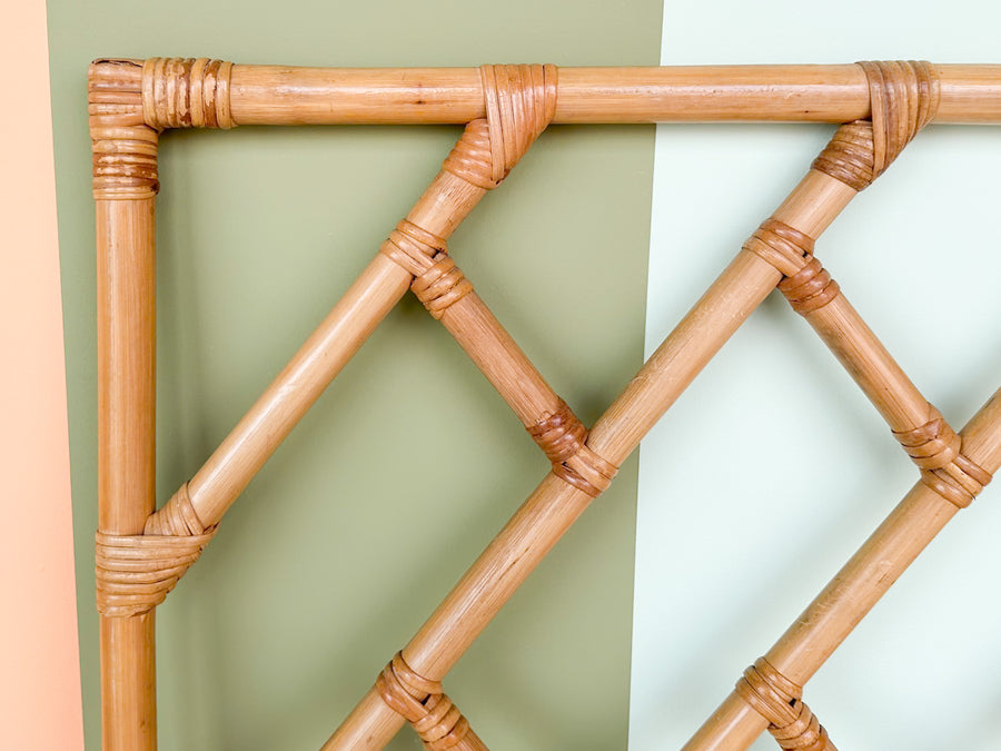 Rattan Chippendale Queen Headboard