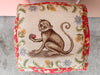 Monkey Needlepoint Stool