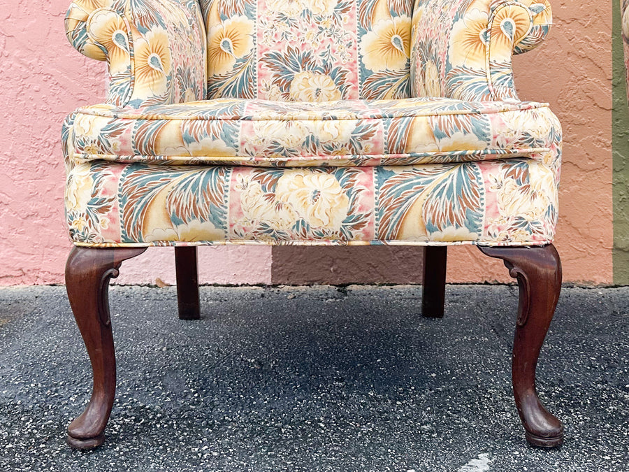 Pair of Palm Beachy Wingback Chairs