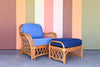 Rattan Lounge Chair and Ottoman