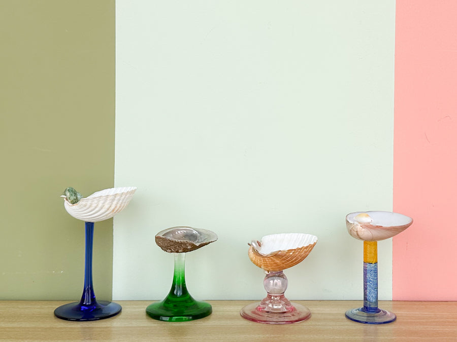 Set of Four Colorful Shell Coupes