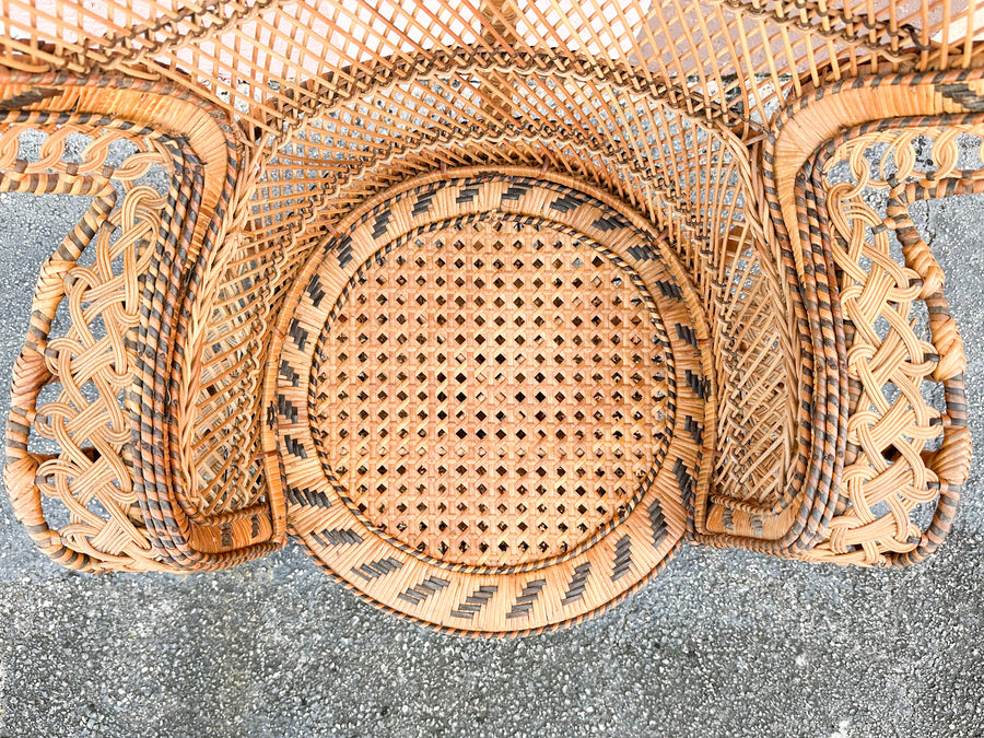 Petite Natural Rattan Peacock Chair