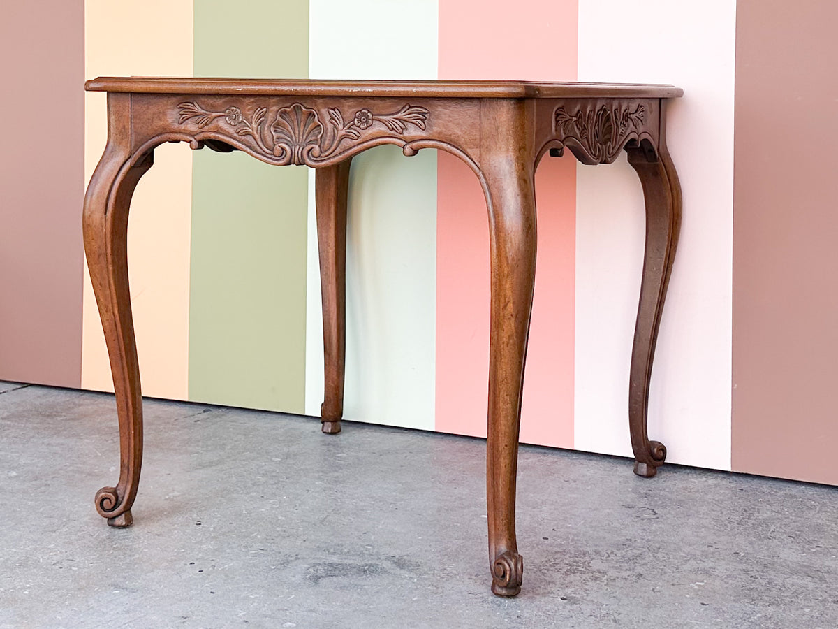 Drexel Shell Motif Wood Game Table