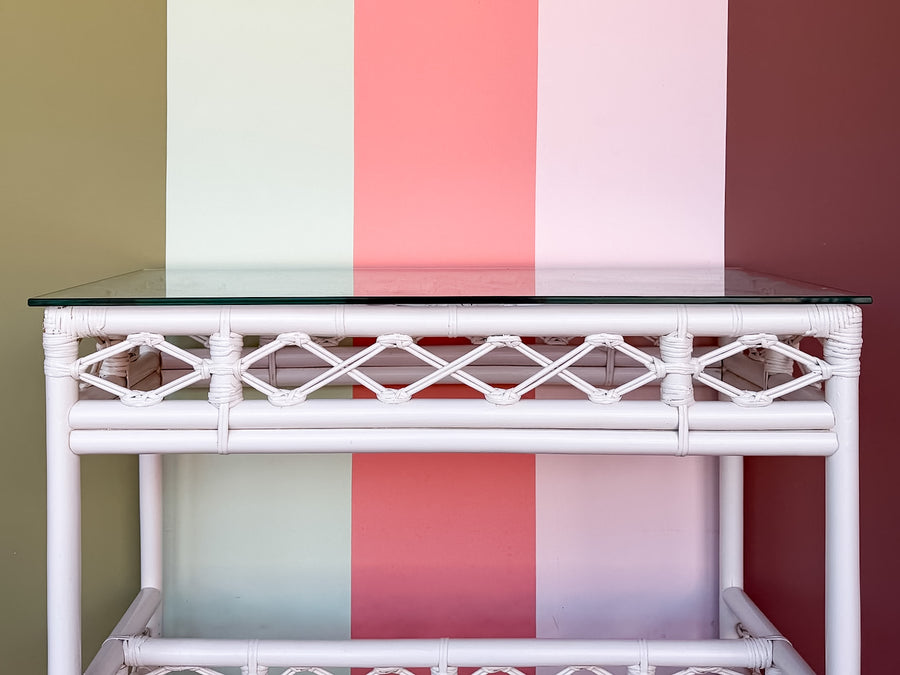 Ficks Reed Rattan Console