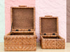 Pair of Woven Rattan Boxes