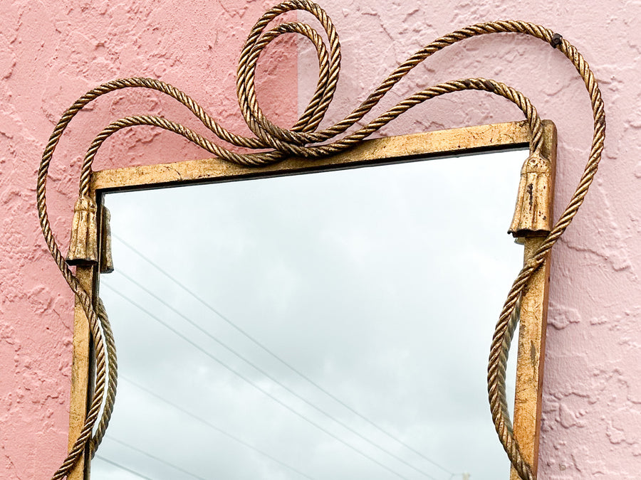 Italian Metal Rope and Tassel Mirror