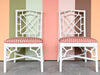 Pair of Fretwork Rattan Chairs