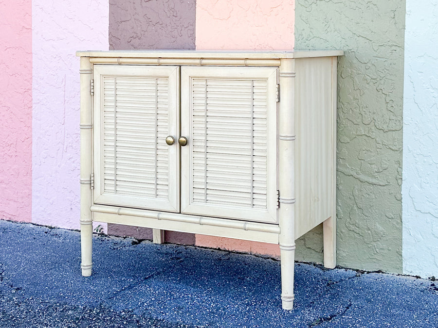 Faux Bamboo Oversized Nightstand