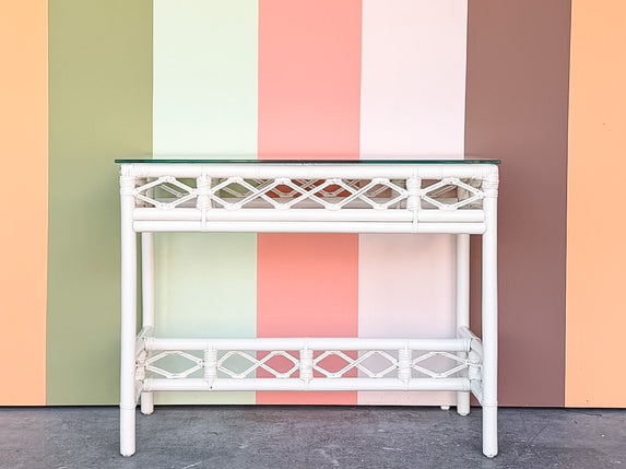 Ficks Reed Rattan Console