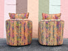 Pair of So Colorful Barrel Swivel Chairs