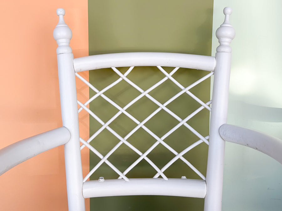 Set of Three Palm Beach Style Rattan Bar Stools