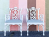 Set of Eight Fretwork Pagoda Dining Chairs
