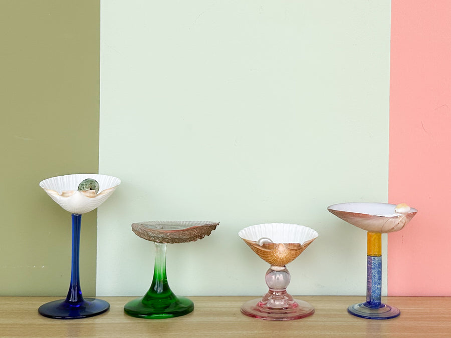 Set of Four Colorful Shell Coupes