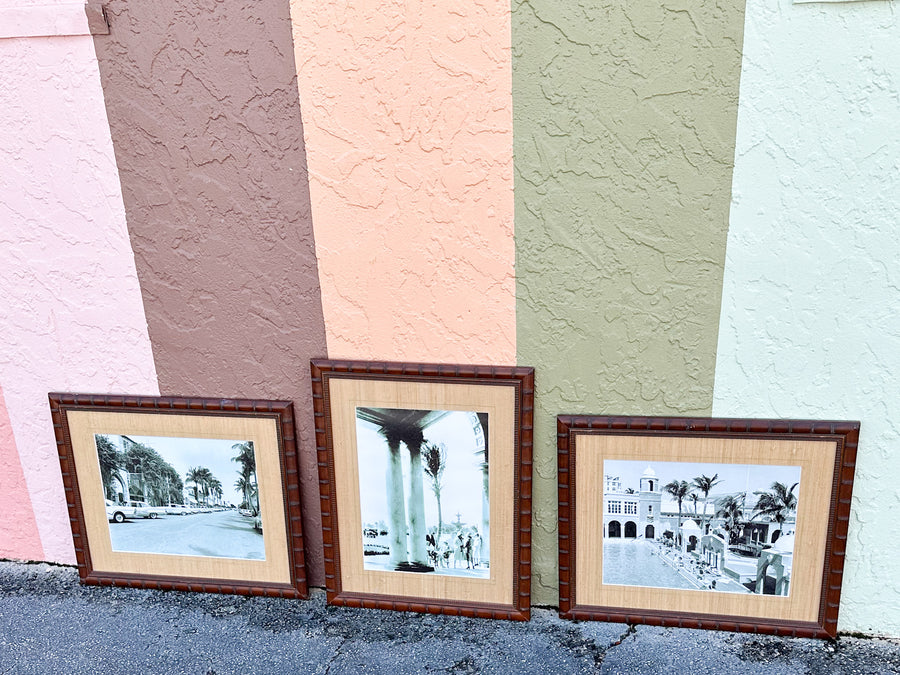 Set of Three Old Palm Beach Photos from the Breakers