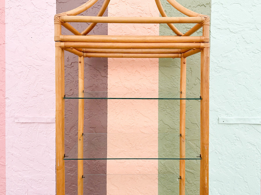 Rattan Pagoda Etagere