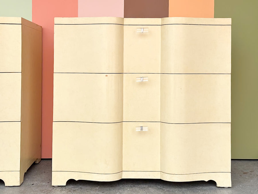 Pair of Lane Venture Serpentine Front Chests