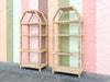 Pair of Coastal Chic Rattan Etageres