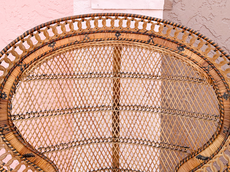 Petite Natural Rattan Peacock Chair