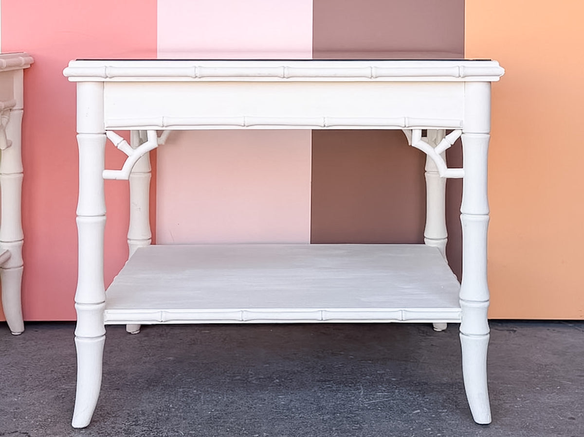 Pair of Painted Chippendale Side Tables