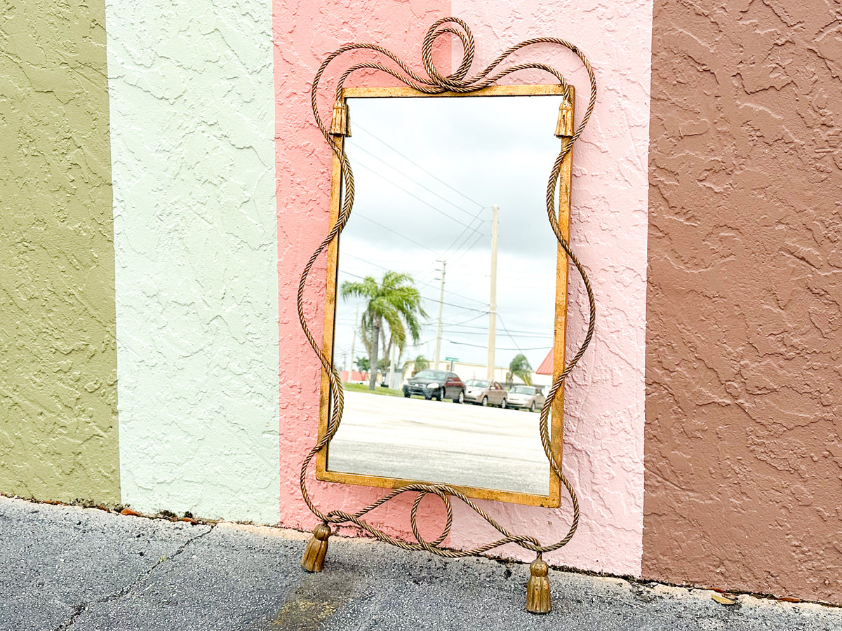 Italian Metal Rope and Tassel Mirror