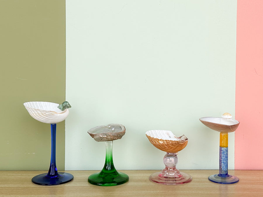 Set of Four Colorful Shell Coupes