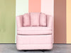 Pretty In Pink Upholstered Swivel Barrel Chair