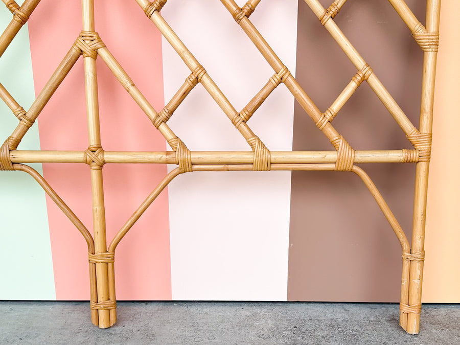 Rattan Chippendale Queen Headboard