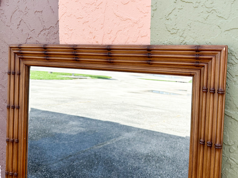 Handsome Faux Bamboo Mirror