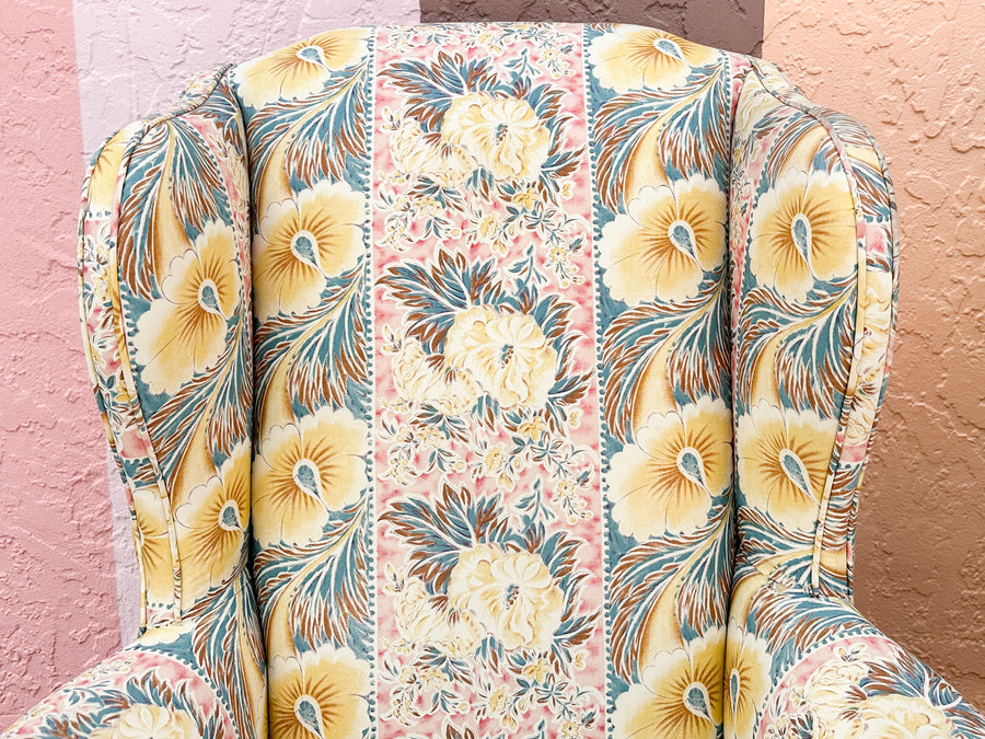 Pair of Palm Beachy Wingback Chairs