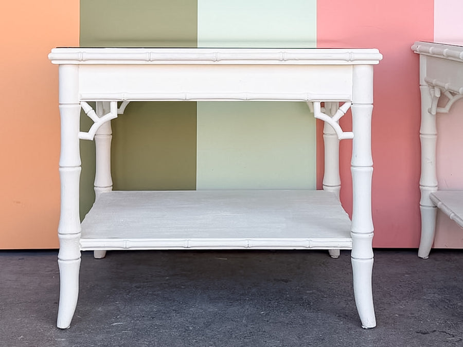 Pair of Painted Chippendale Side Tables
