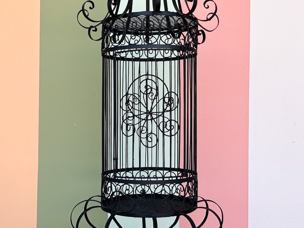Whimsical Wrought Iron Birdcage