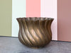 Huge Scalloped Brass Cachepot