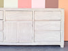 Coastal Cool Pencil Reed Rattan Credenza