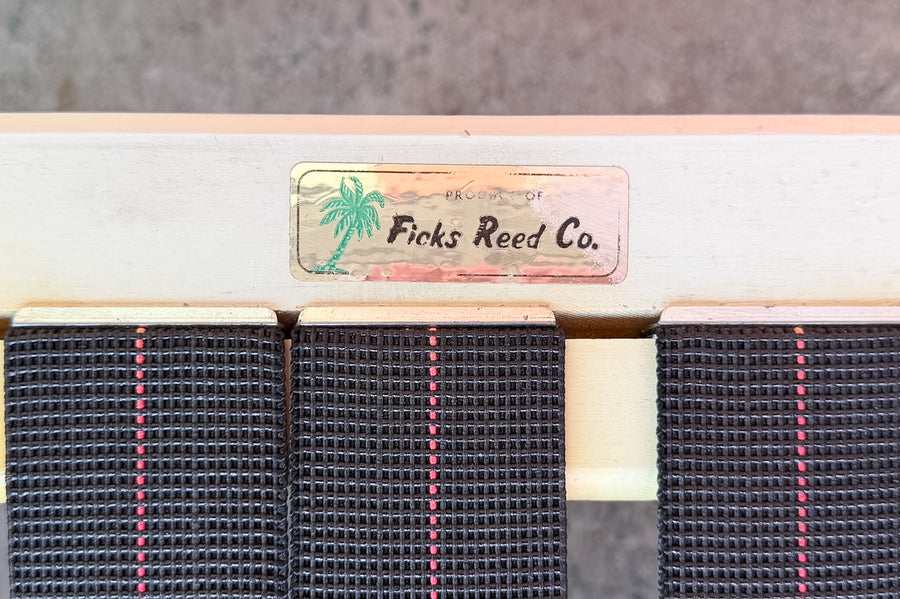 Ficks Reed Rattan Lattice Ottoman
