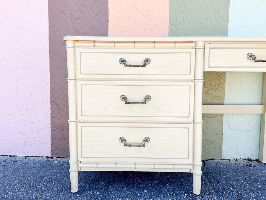 Palm Beach Chic Faux Bamboo Desk