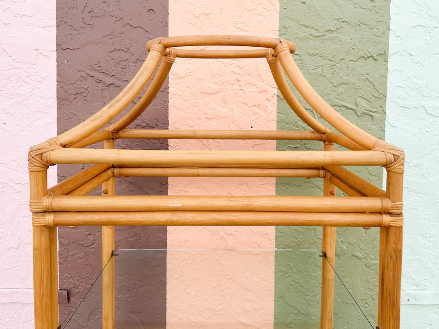 Rattan Pagoda Etagere