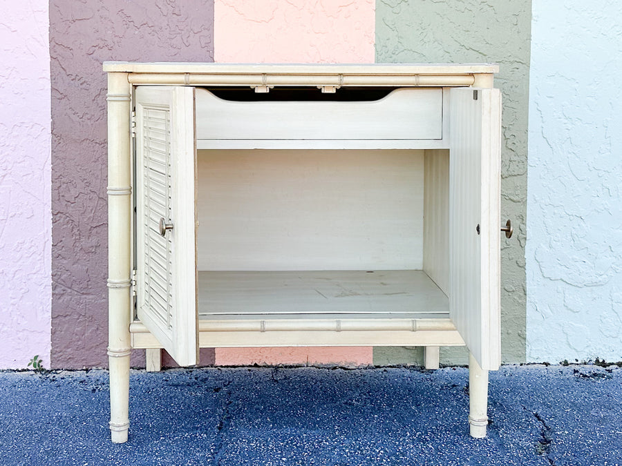 Faux Bamboo Oversized Nightstand
